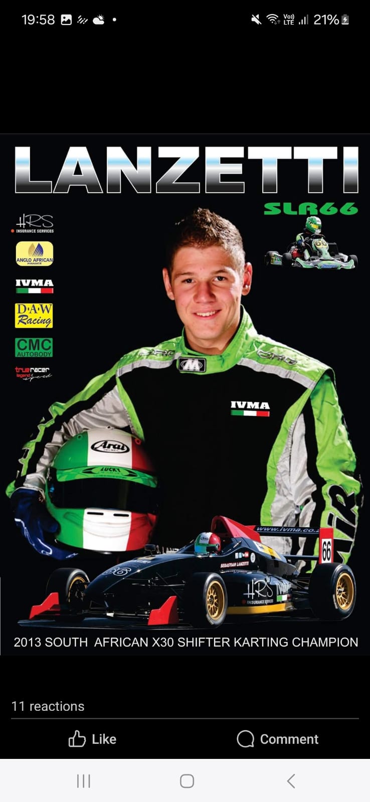 SLR66 2013 South African X30 Shifter Karting Champion